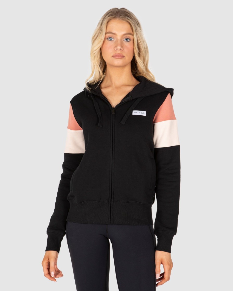 Ladies UNIT | Unit Jules Ladies Zip Thru Hoodie Black