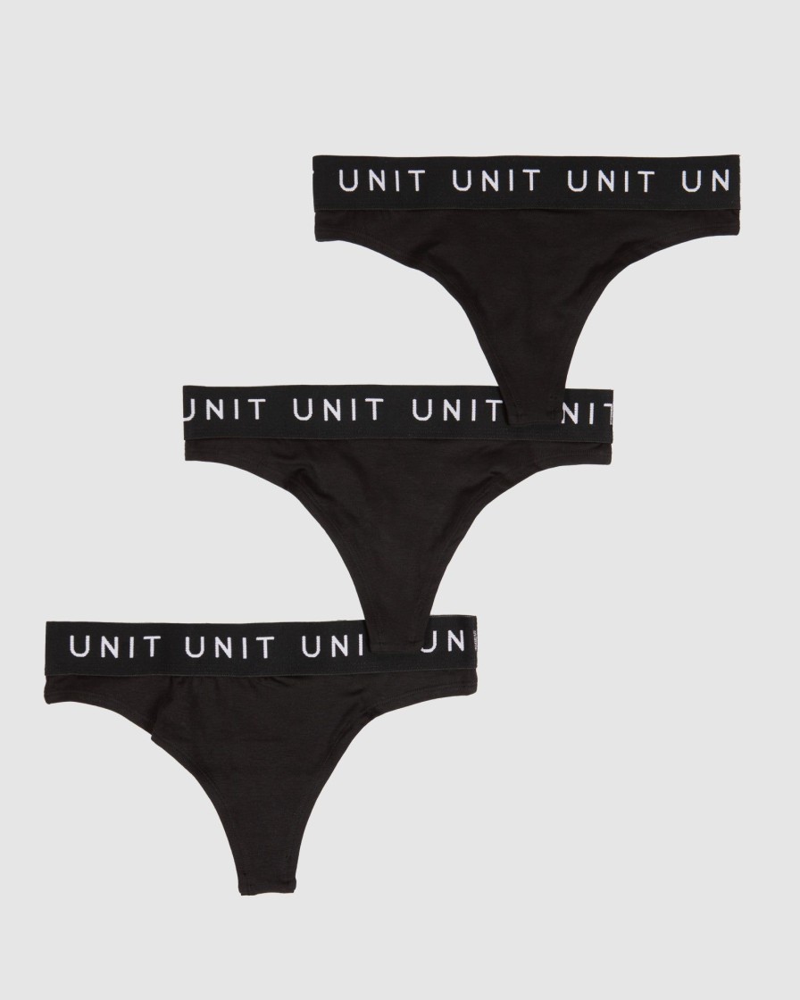 Workwear UNIT | Unit Layer Ladies Thong - 3 Pack Black