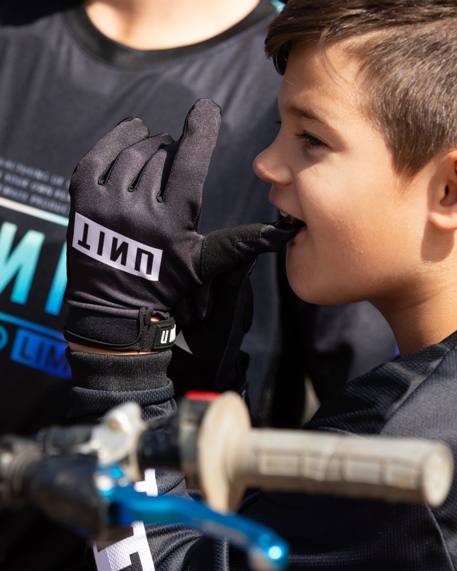 Sports UNIT Gloves | Unit Stack Youth / Kids Gloves Black