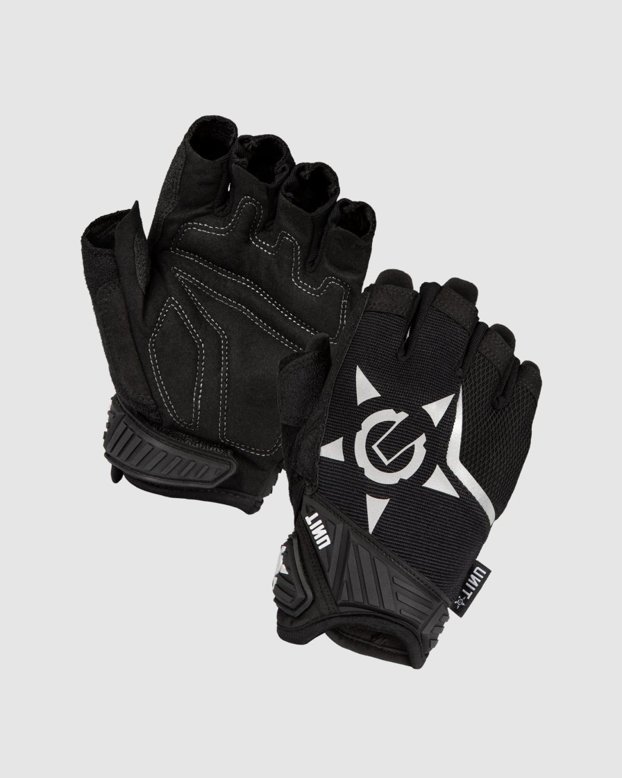 Sports UNIT Mens | Unit Flex Guard Fingerless Work Wear Gloves Black