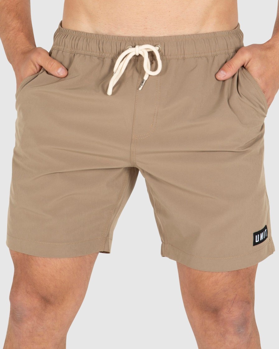 Mens UNIT | Unit Mens Block Elastic 16" Shorts