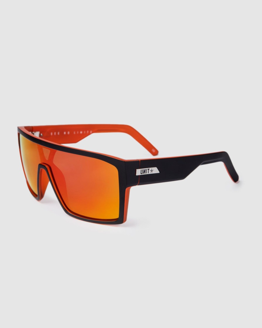 Mens UNIT | Unit Command Sunglasses - Matte Black Orange Polarised Mb Orange