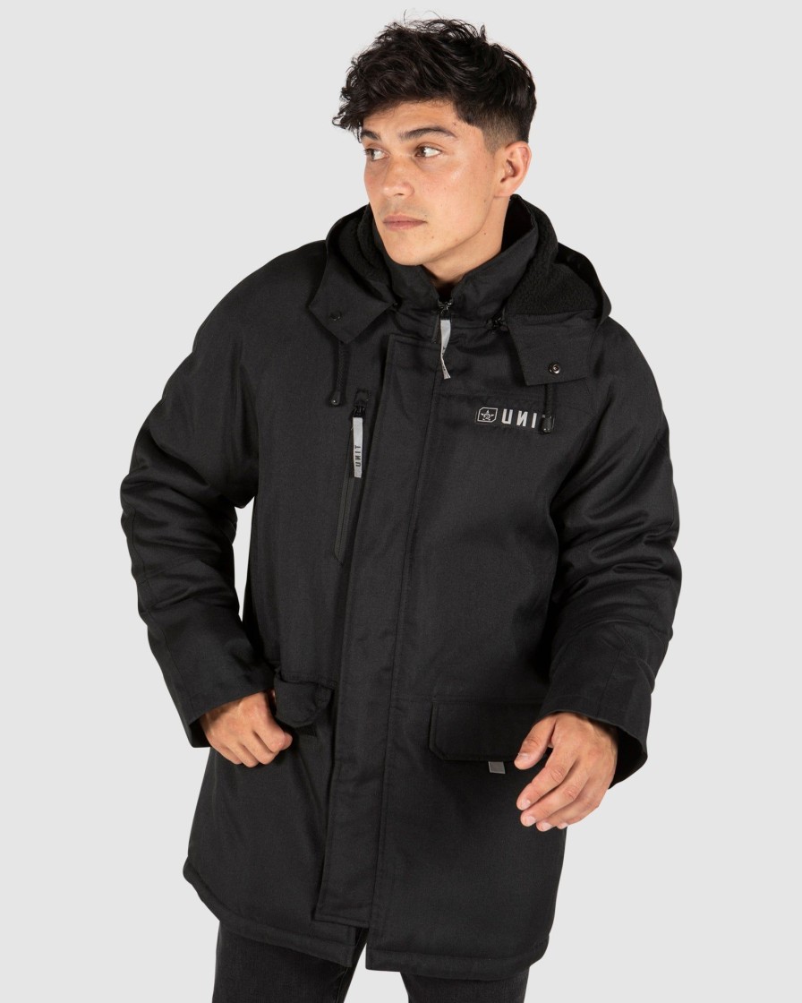 Workwear UNIT Mens Tops | Unit Sector Mens Jacket Black