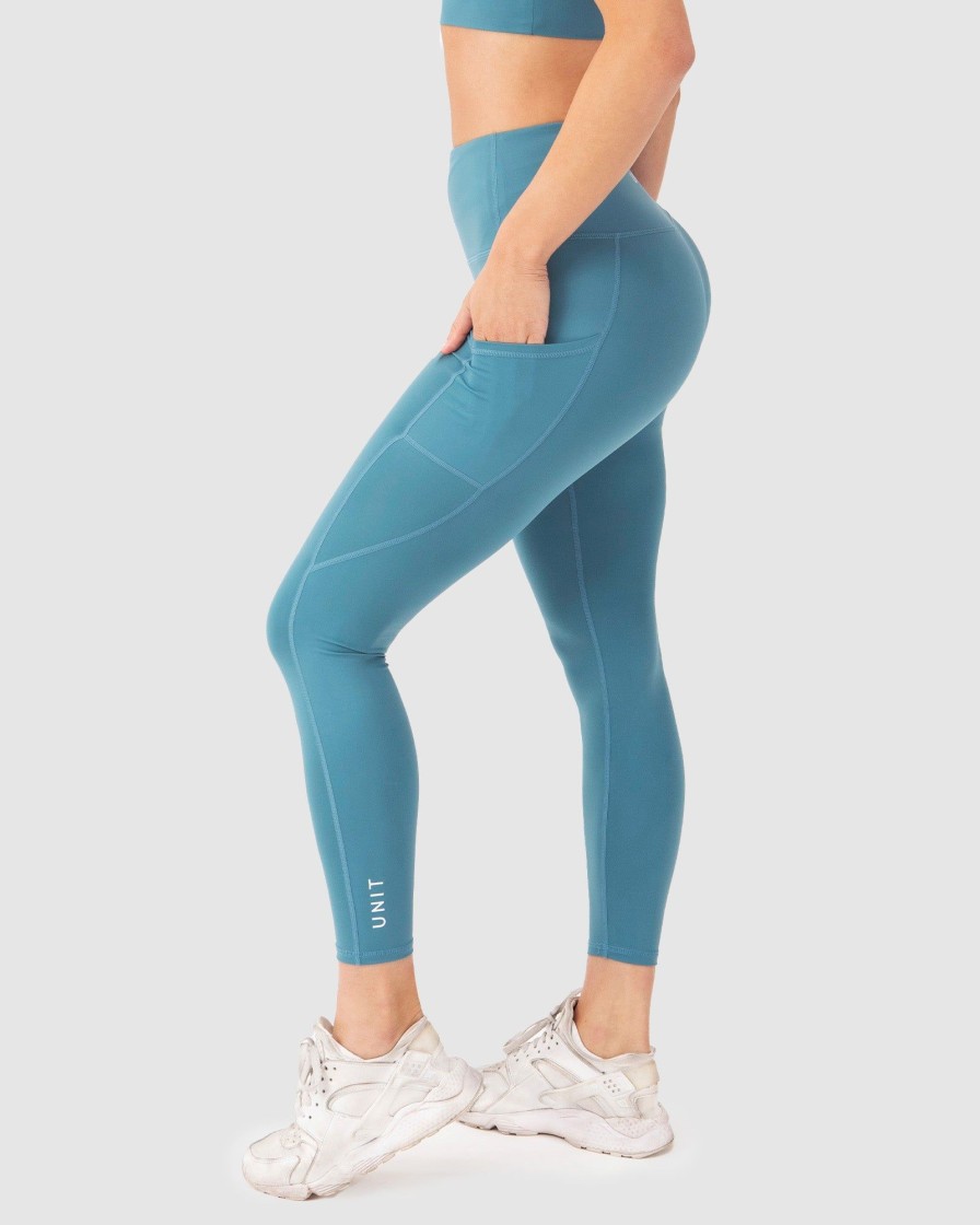 Sports UNIT Ladies | Unit Energy Ladies Leggings Jade Blue