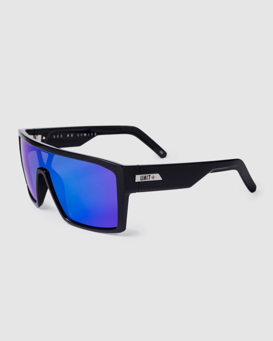 Sports UNIT Mens | Unit Sunglasses Command Polarised Black Blue