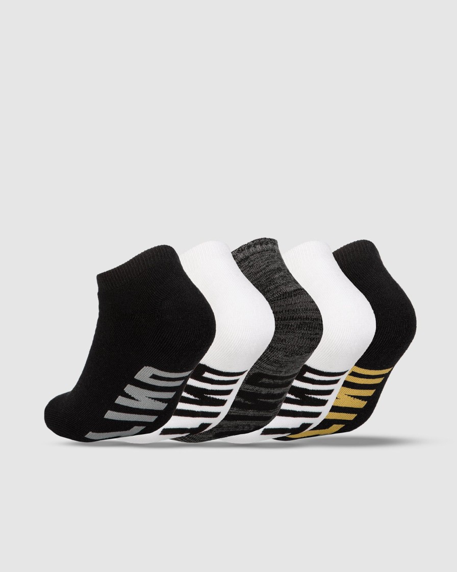 Mens UNIT | Unit Mens Essential No Show Bamboo Socks - 5 Pack Multi