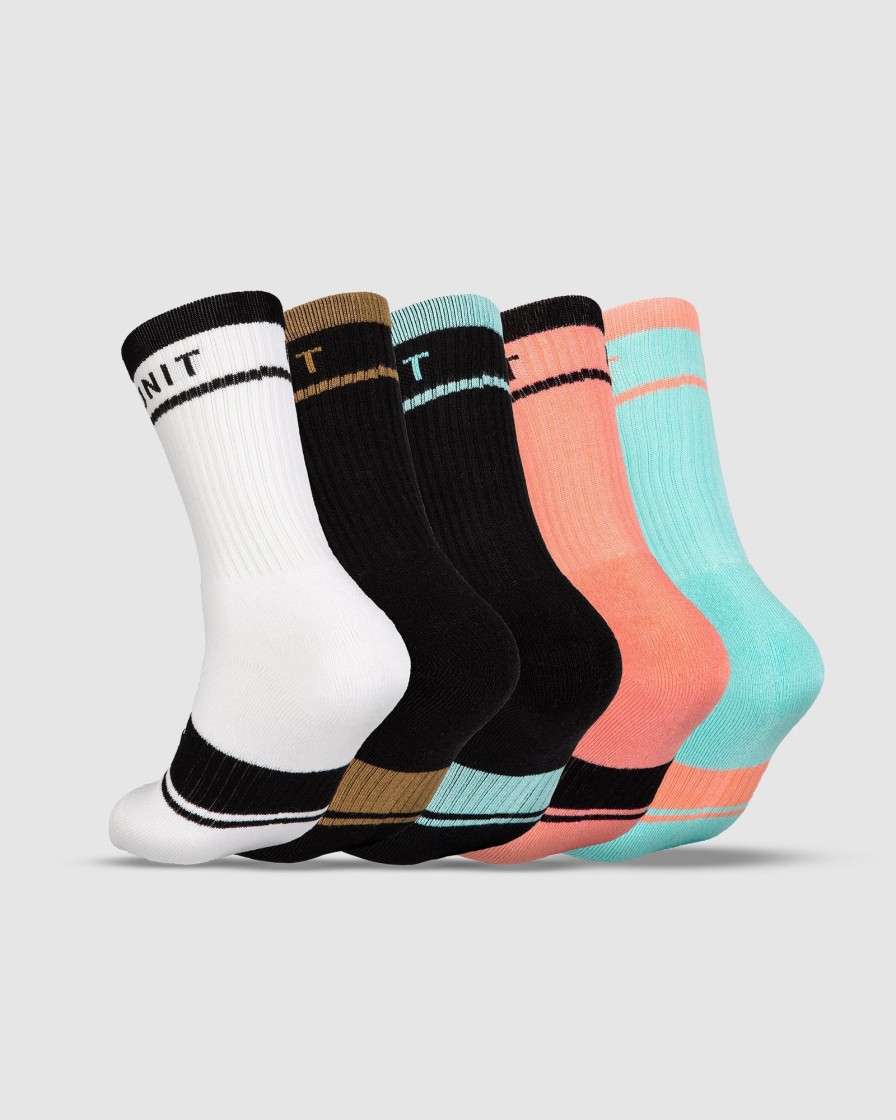 Sports UNIT Accessories | Unit Equip Hi -Lux Bamboo Socks - 5 Pack Multi