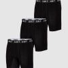 Sports UNIT Accessories | Unit Mens Week To Week Bamboo Underwear Trunks - 3 Pack Black