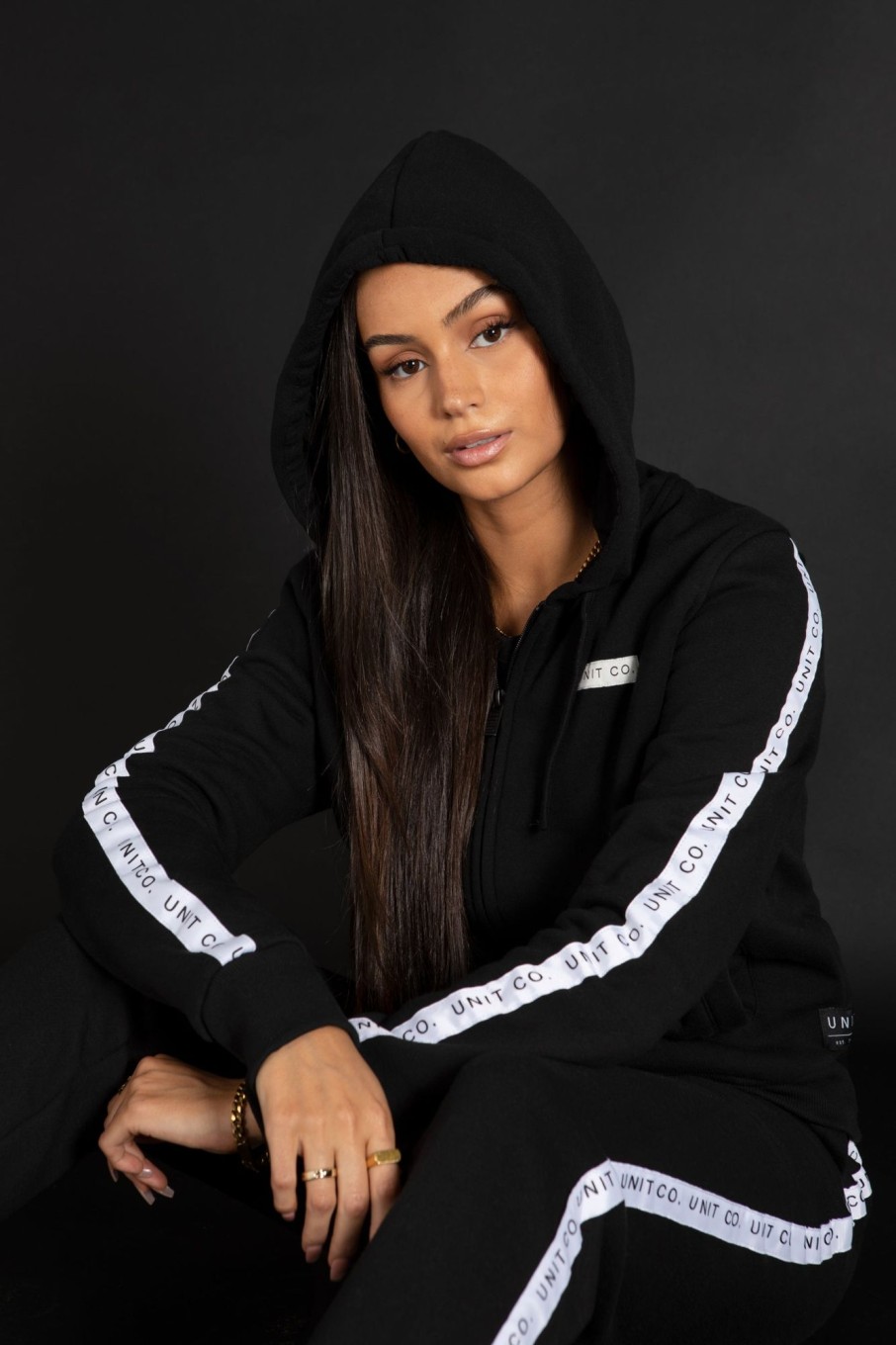 Ladies UNIT | Unit Tia Ladies Zip Thru Hoodie Black