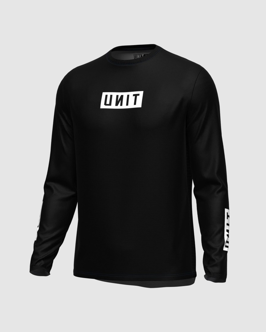 Sports UNIT Mtb Jerseys | Unit Stack Youth Jersey Black