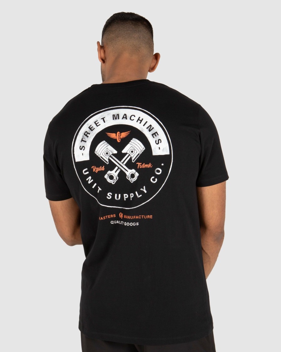 Mens UNIT Tees | Unit Mens Worx T-Shirt Black