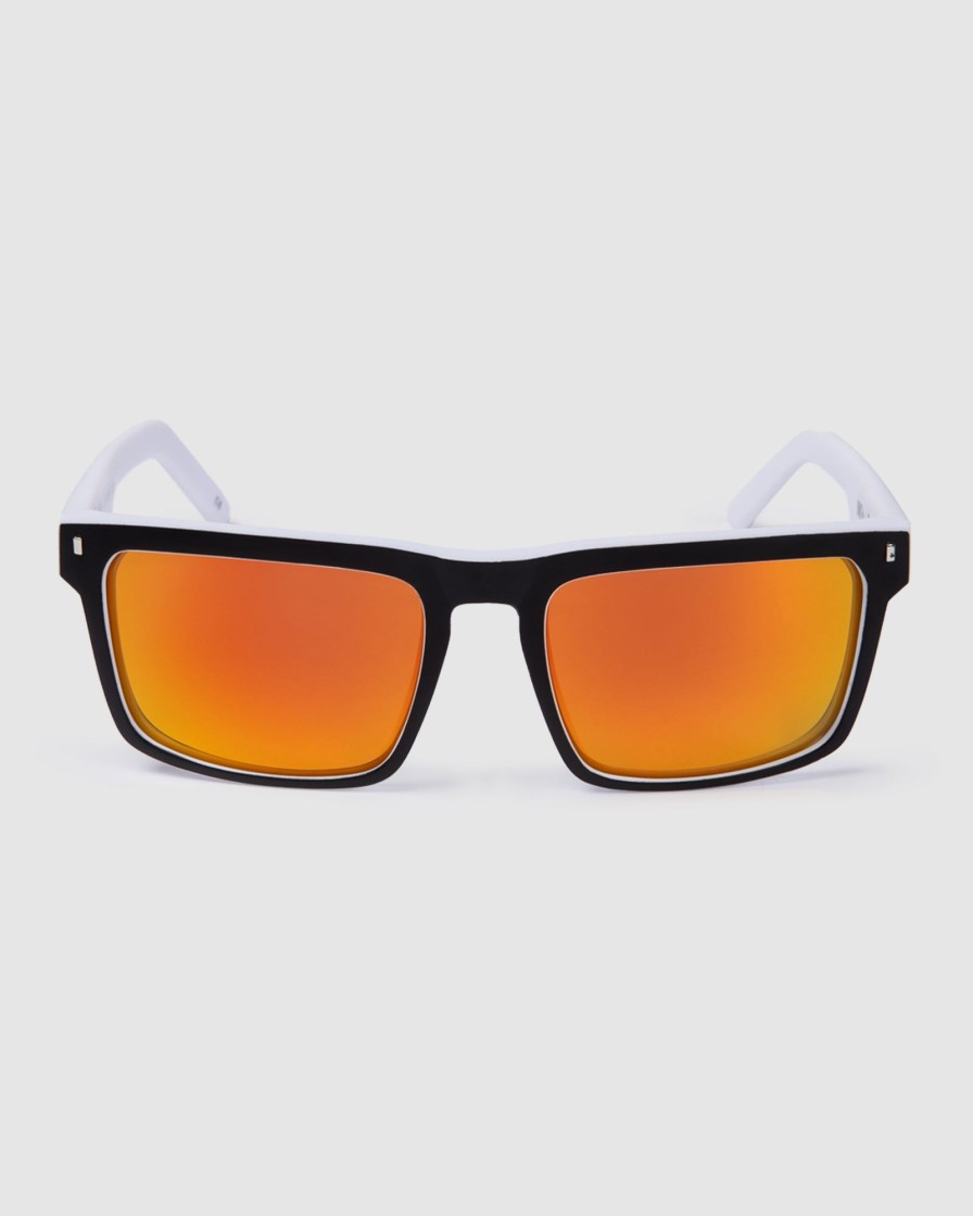 Mens UNIT | Unit Primer Sunglasses - Matte Black White Polarised Mb White