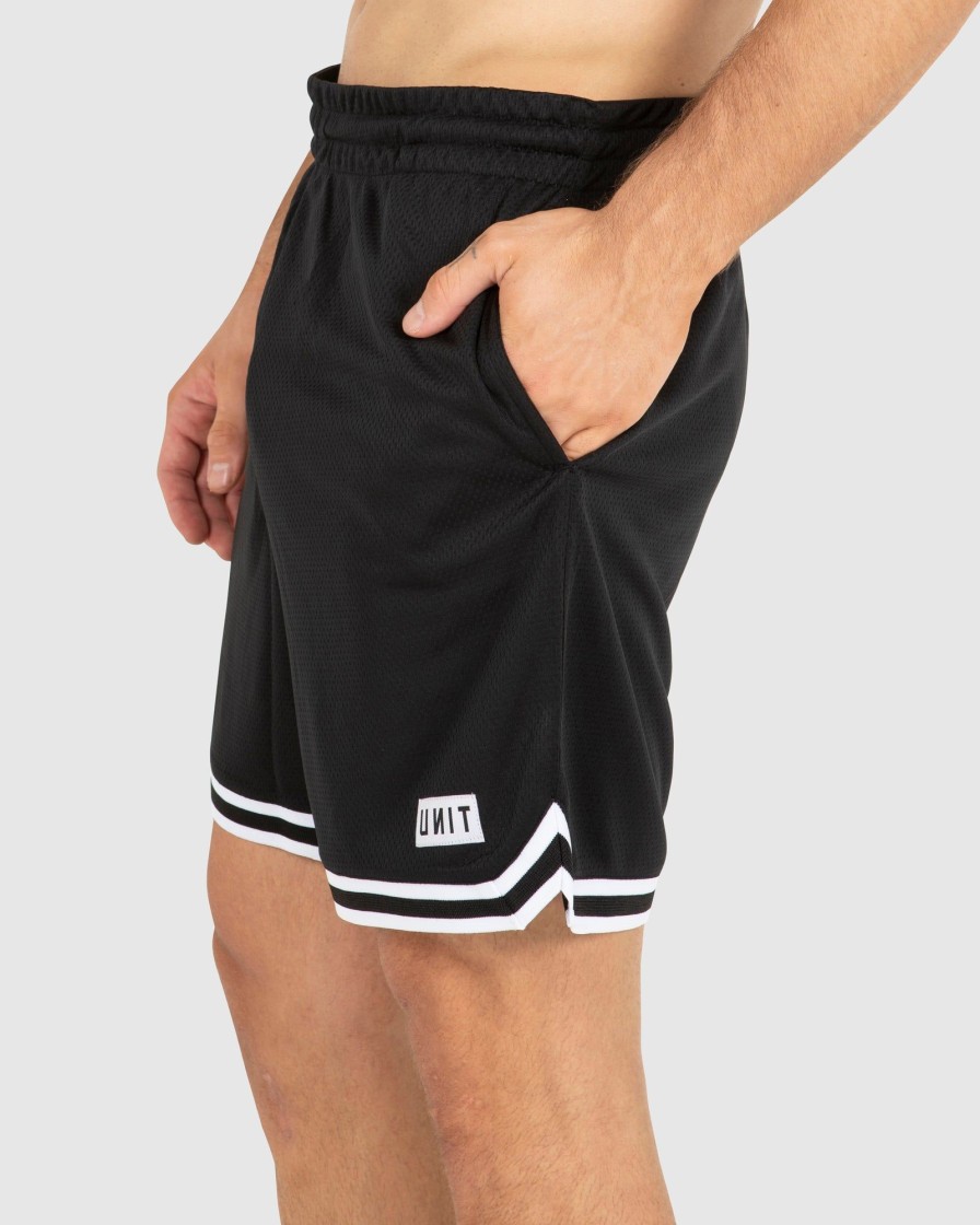 Mens UNIT Shorts | Unit Mens Stack 19" Sport Shorts Black