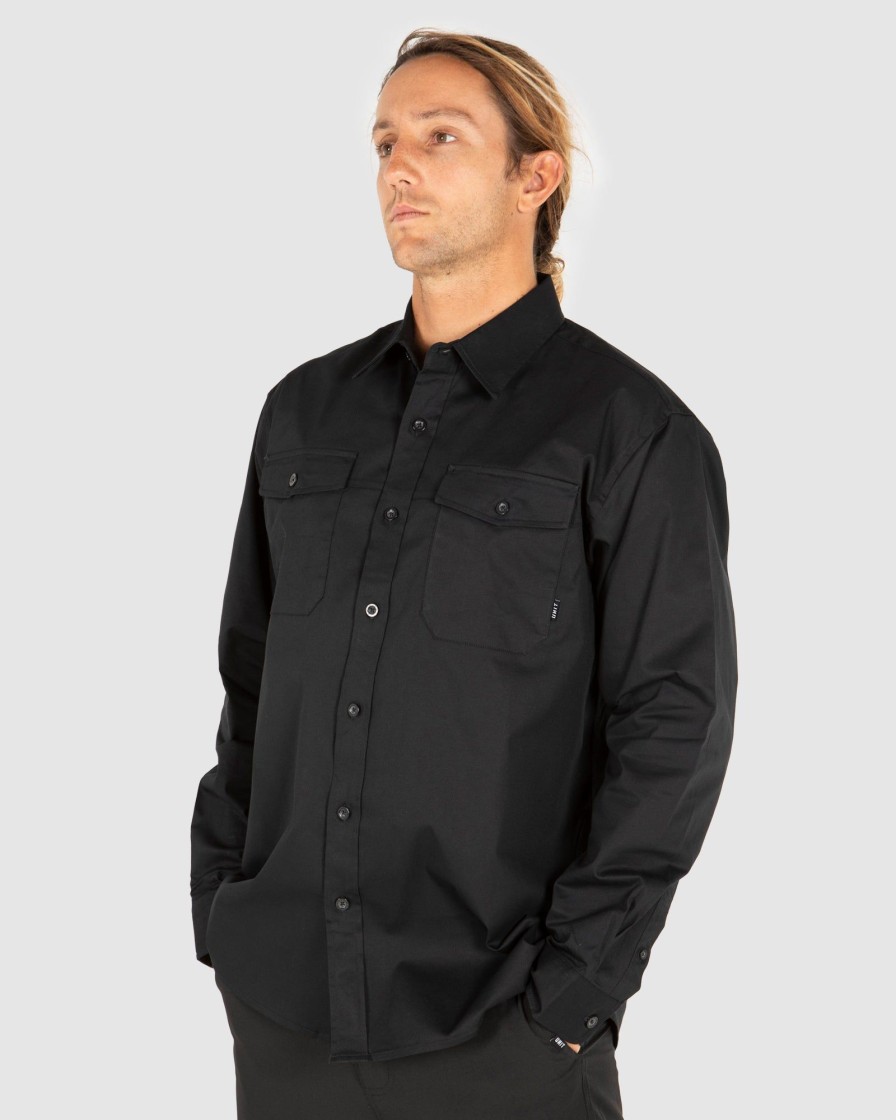 Workwear UNIT Mens Tops | Unit Task Long Sleeve Work Shirt