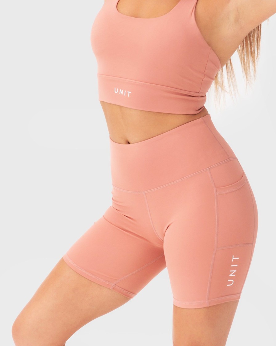 Ladies UNIT Shorts | Unit Energy Ladies Sport Shorts Dusty Rose