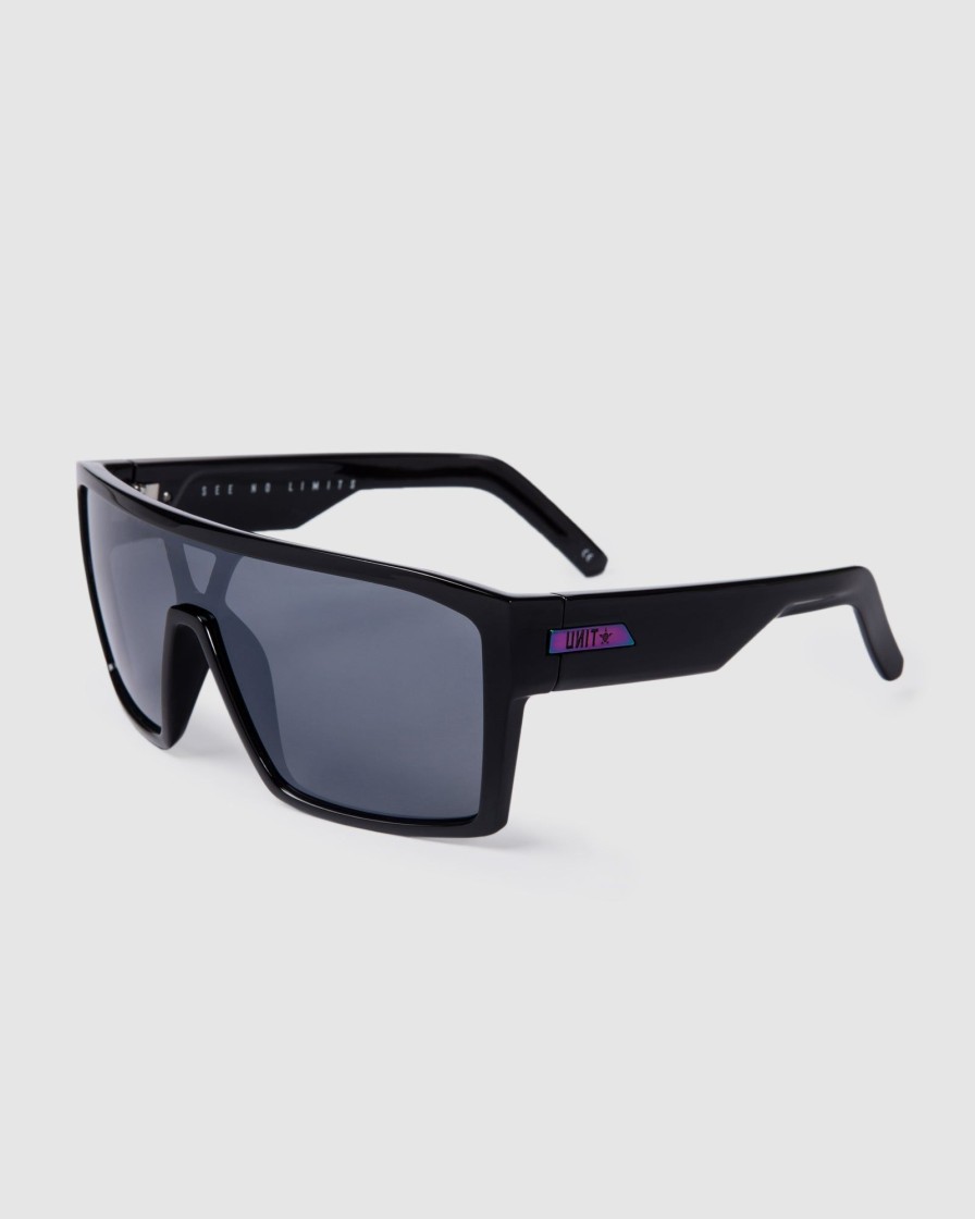 Sports UNIT Mens | Unit Sunglasses Command - Black Gloss Polarised Gb Oxidized