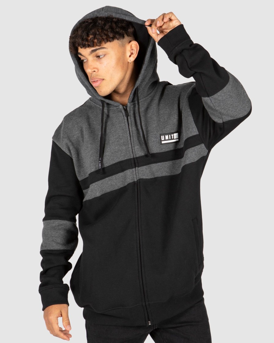 Mens UNIT | Unit Plaza Mens Zip Thru Hoodie