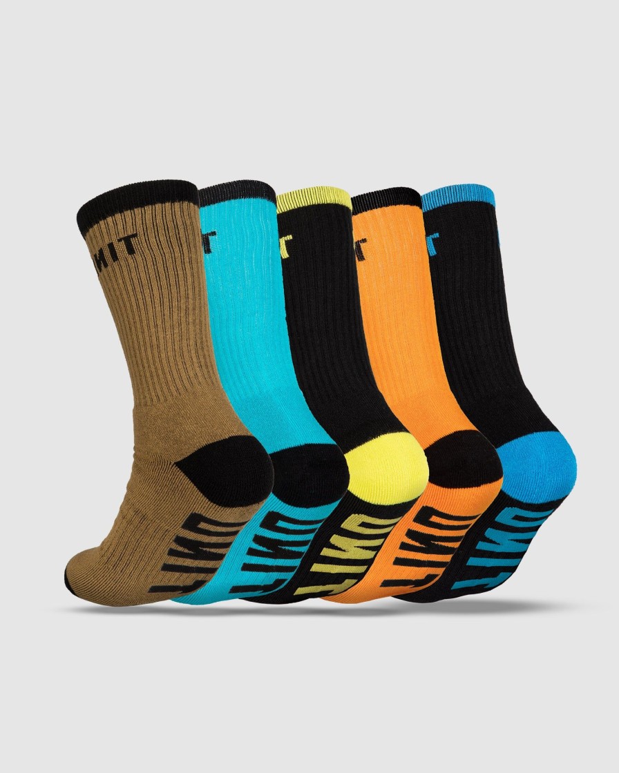 Workwear UNIT | Unit Mens React Bamboo Socks - 5 Pack Multi