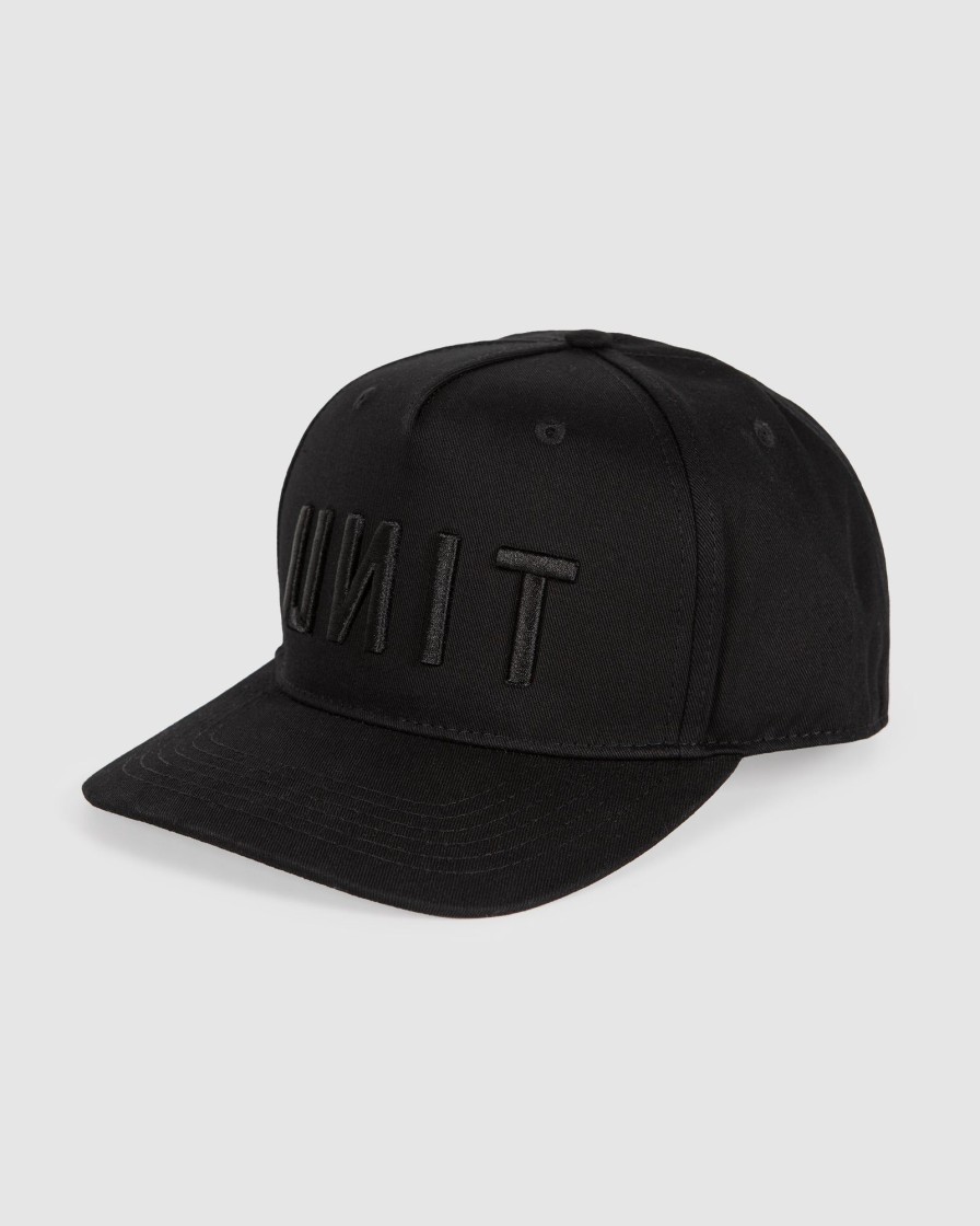 Sports UNIT Accessories | Unit Mens Frontline Snapback Cap Black