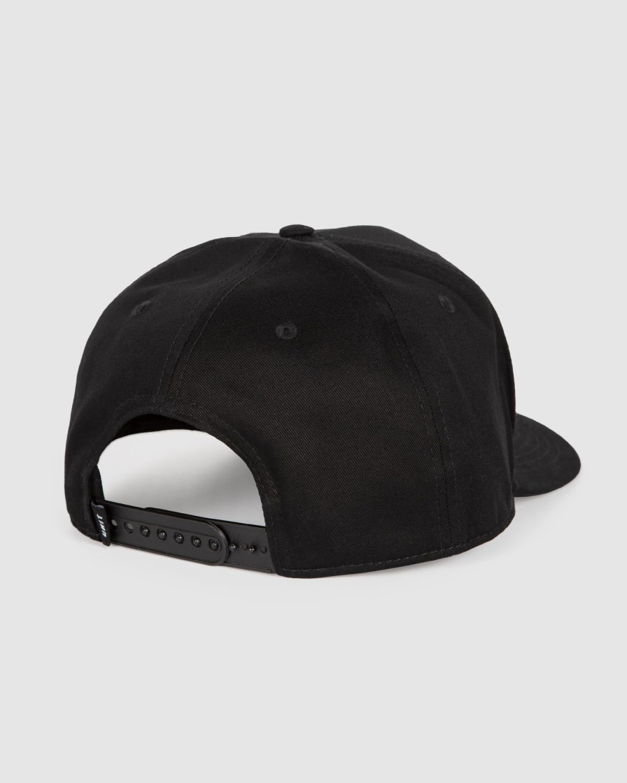 Sports UNIT Accessories | Unit Mens Frontline Snapback Cap Black