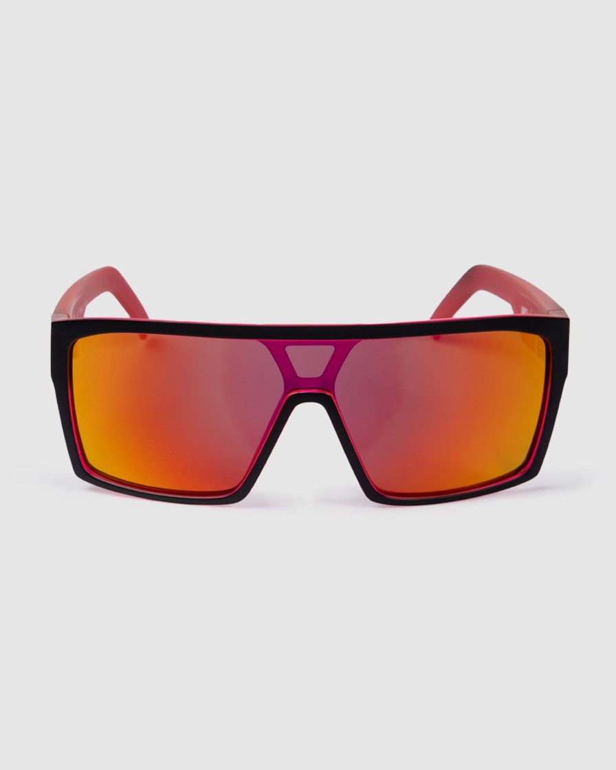 Sports UNIT Mens | Unit Sunglasses Command - Matte Black Neo Pink Polarised Mb Neon Pink