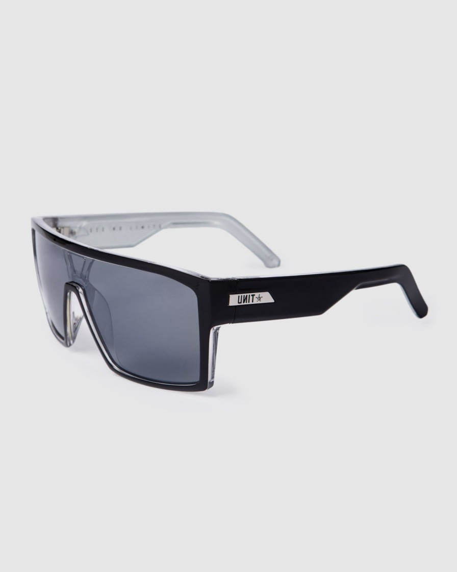 Mens UNIT | Unit Sunglasses Command Polarised Black Silver