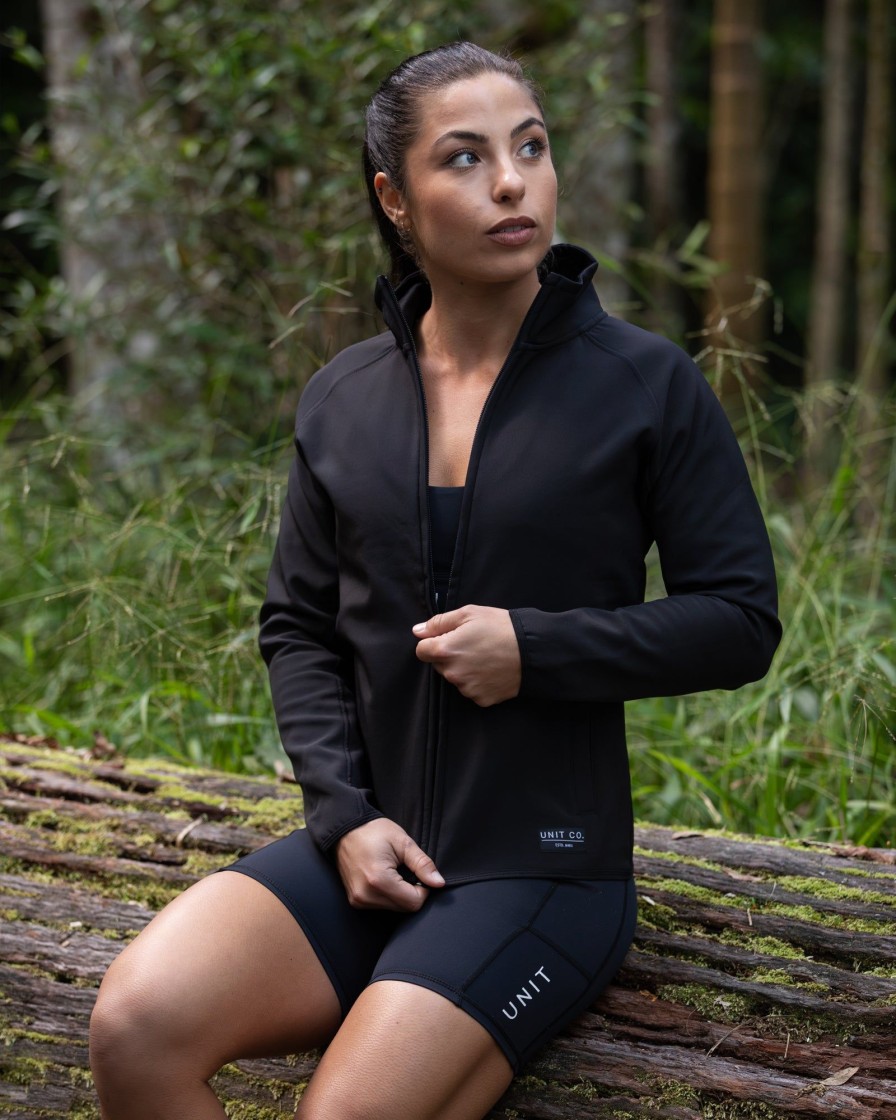 Ladies UNIT Jackets | Unit Dodge Ladies Jacket - Slim Fit (Soft Shell) Black