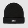 Mens UNIT Headwear | Unit Stack Mens Beanie Black