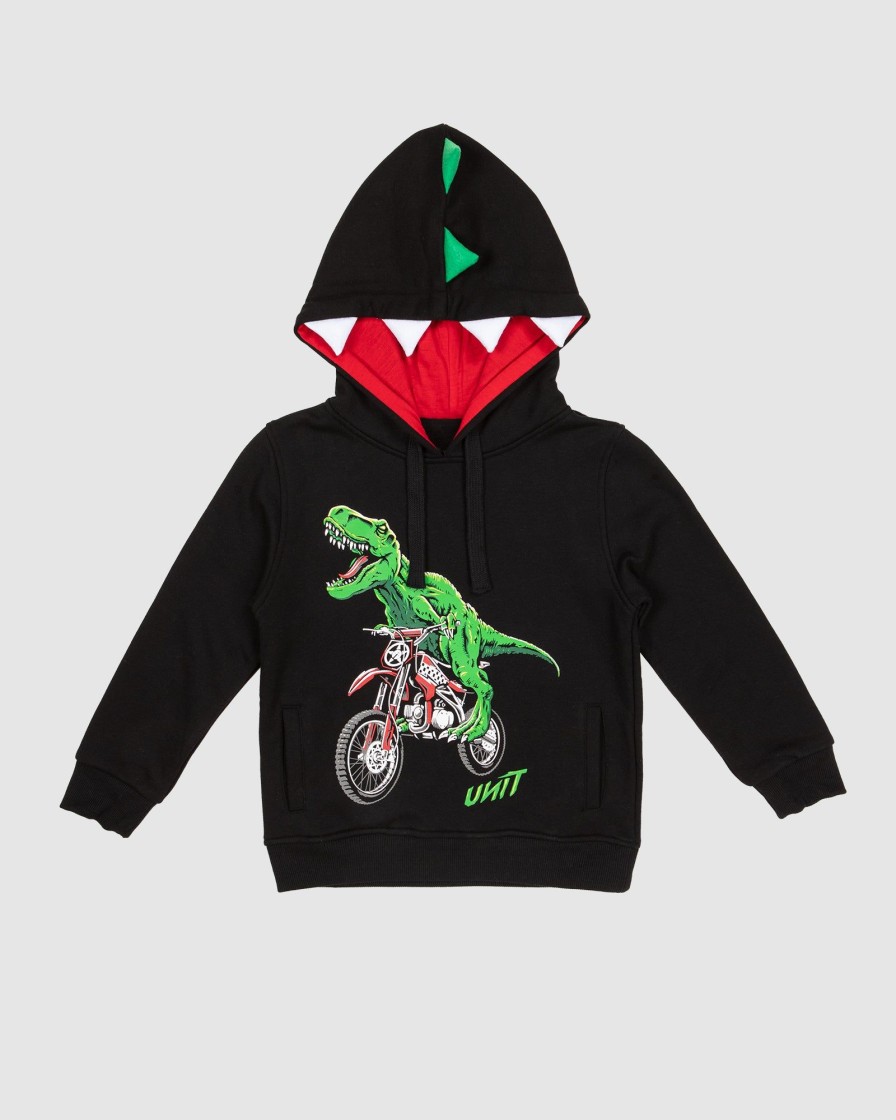 Youth UNIT | Unit T-Rex Kids Pullover Hoodie Black