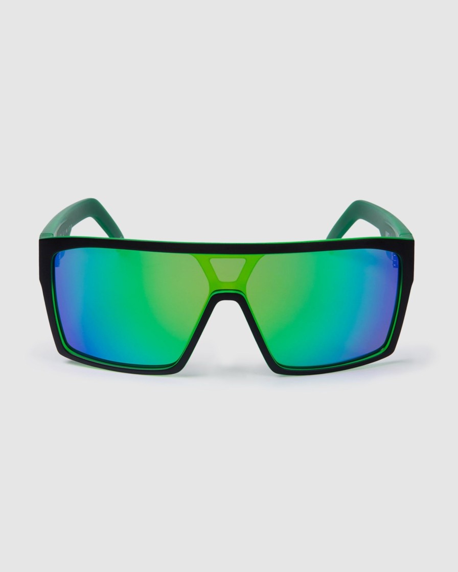 Sports UNIT Mens | Unit Sunglasses Command - Matte Black Green Polarised Mb Green