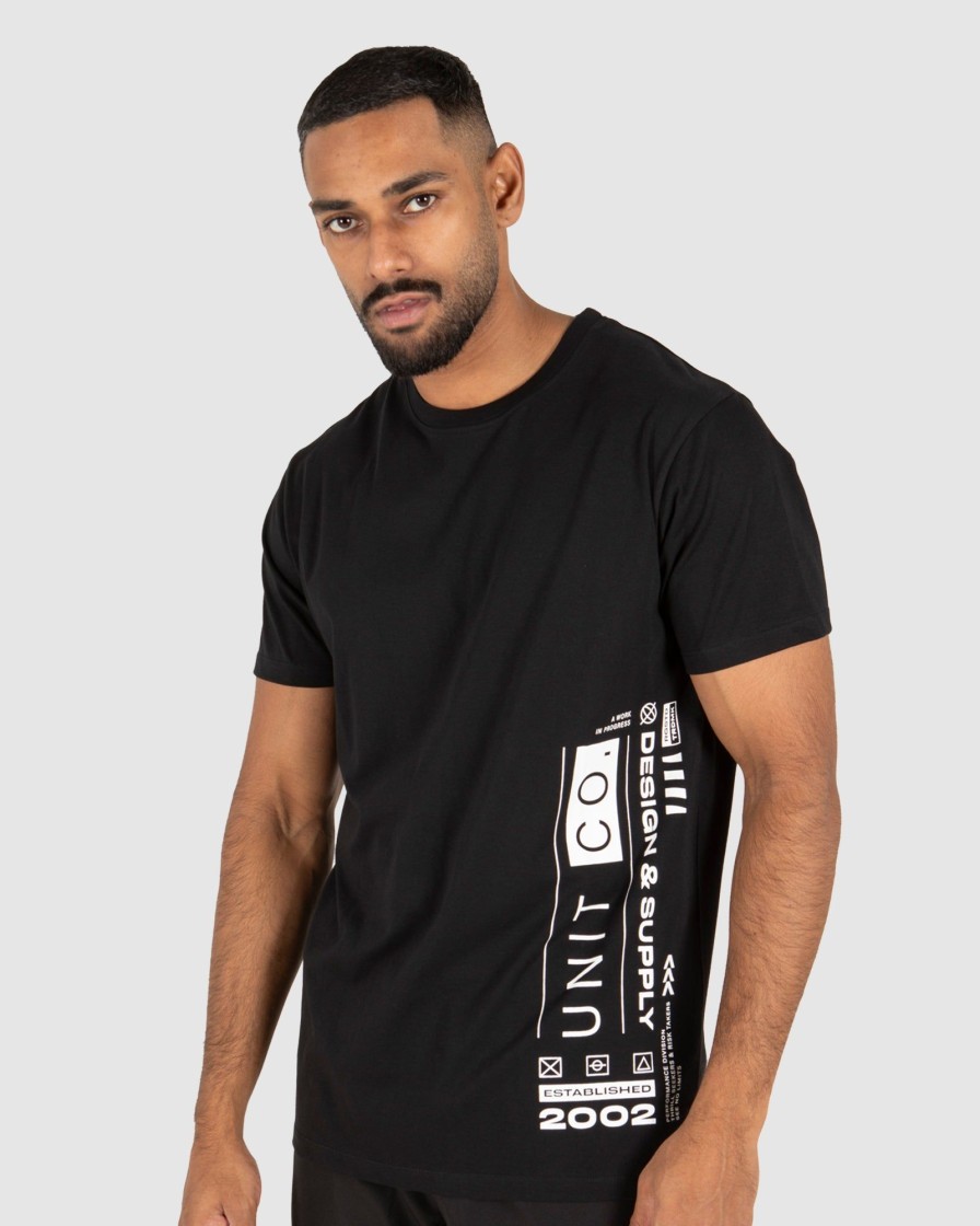 Mens UNIT Tees | Unit Mens Valve T-Shirt Black