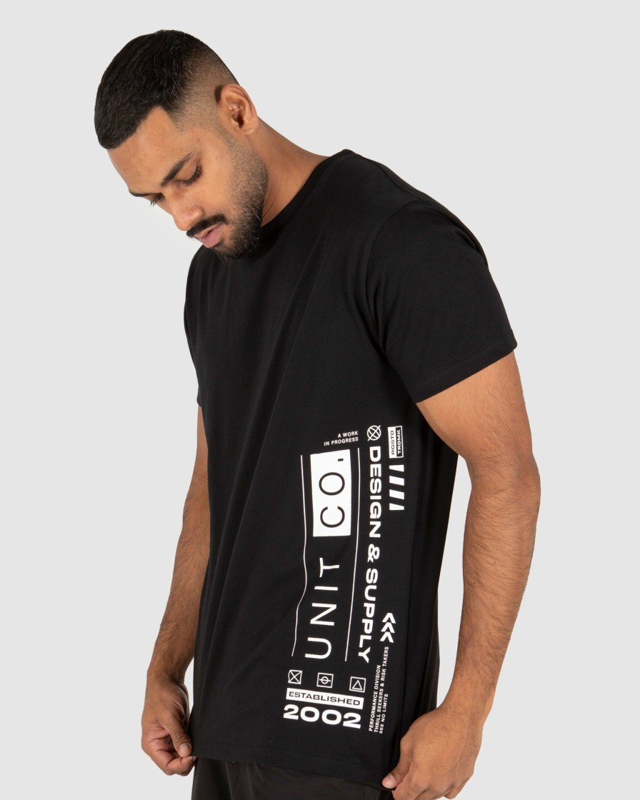 Mens UNIT Tees | Unit Mens Valve T-Shirt Black