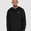 Workwear UNIT Mens Tops | Unit Stack Mens Crew Sweater Black