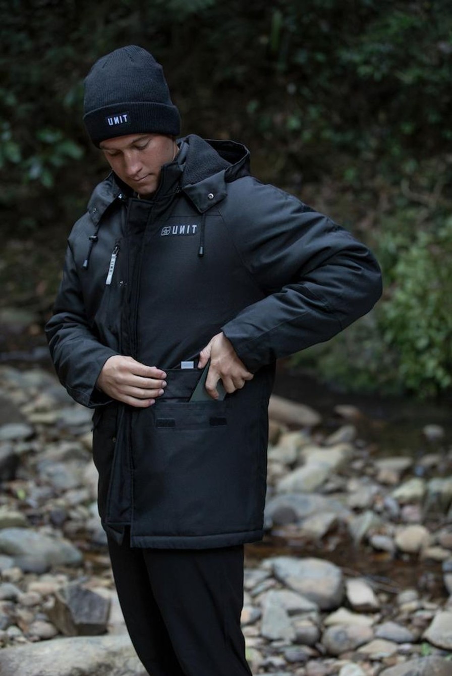 Mens UNIT Jackets | Unit Sector Mens Jacket Black