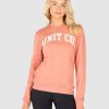 Ladies UNIT | Unit Frat Club Ladies Crew Sweater Dusty Rose