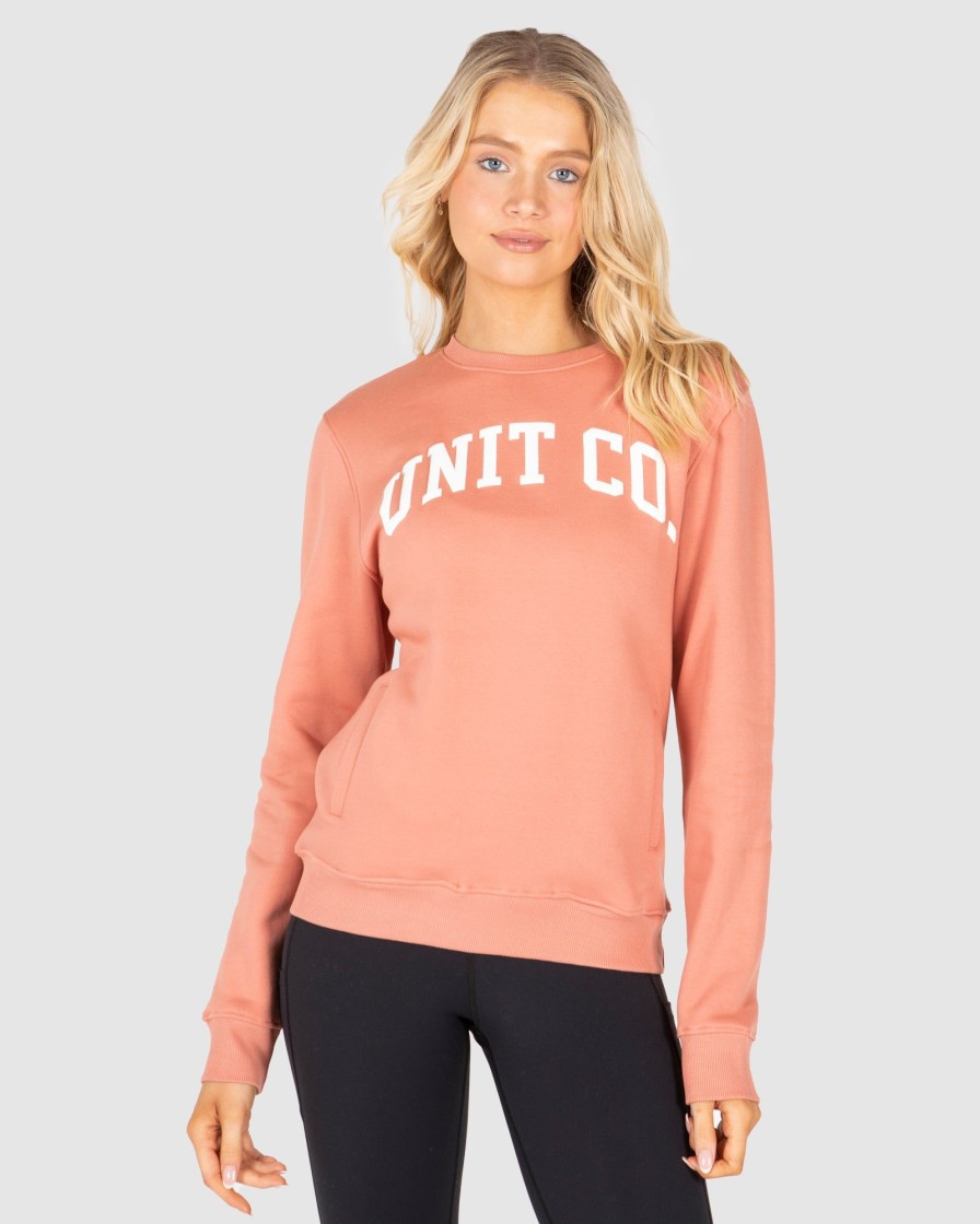 Ladies UNIT | Unit Frat Club Ladies Crew Sweater Dusty Rose