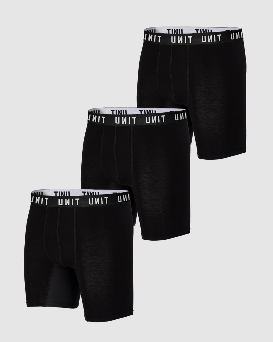 Workwear UNIT | Unit Mens Week To Week Bamboo Underwear Trunks - 3 Pack Black