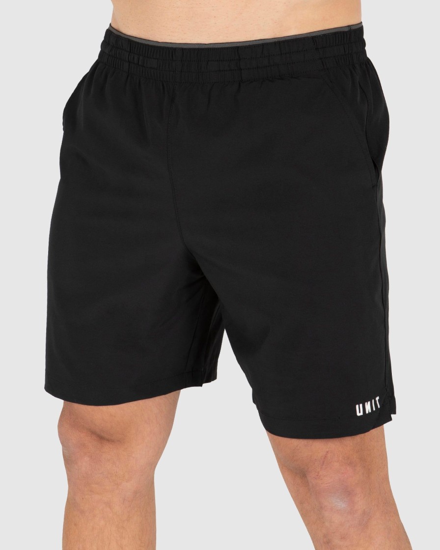 Mens UNIT Shorts | Unit Mens Central Stretch Shorts 19" Black