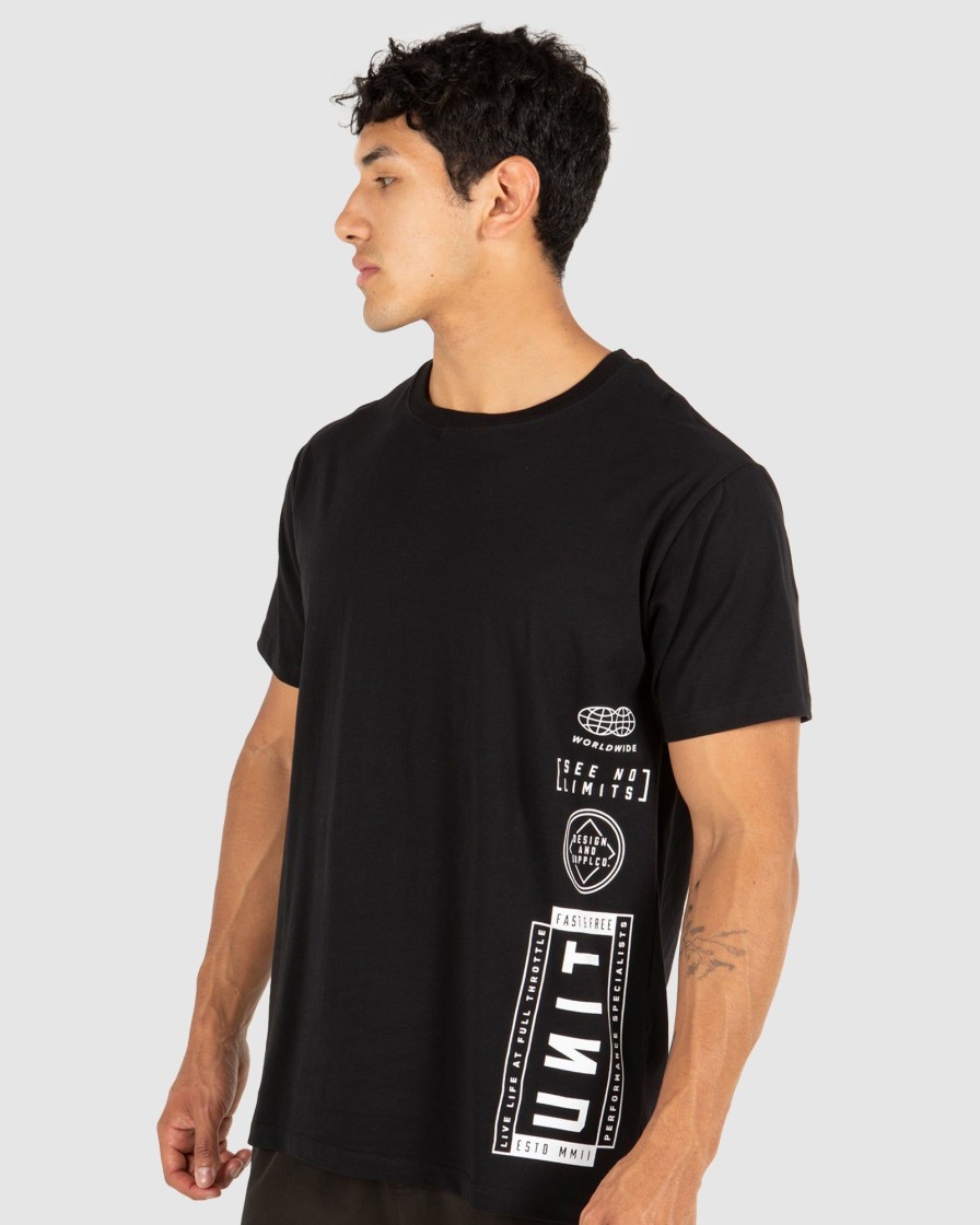 Mens UNIT Tees | Unit Chance Mens Tee Black