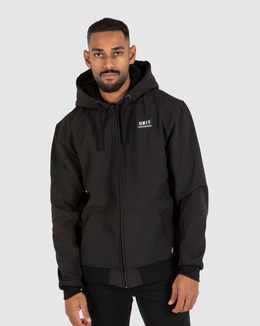 Sports UNIT Men | Unit Mens Sigma Jacket - Sherpa Lined Black