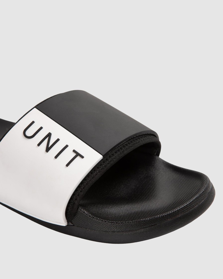 Mens UNIT | Unit Mens Laid-Back Slides Black