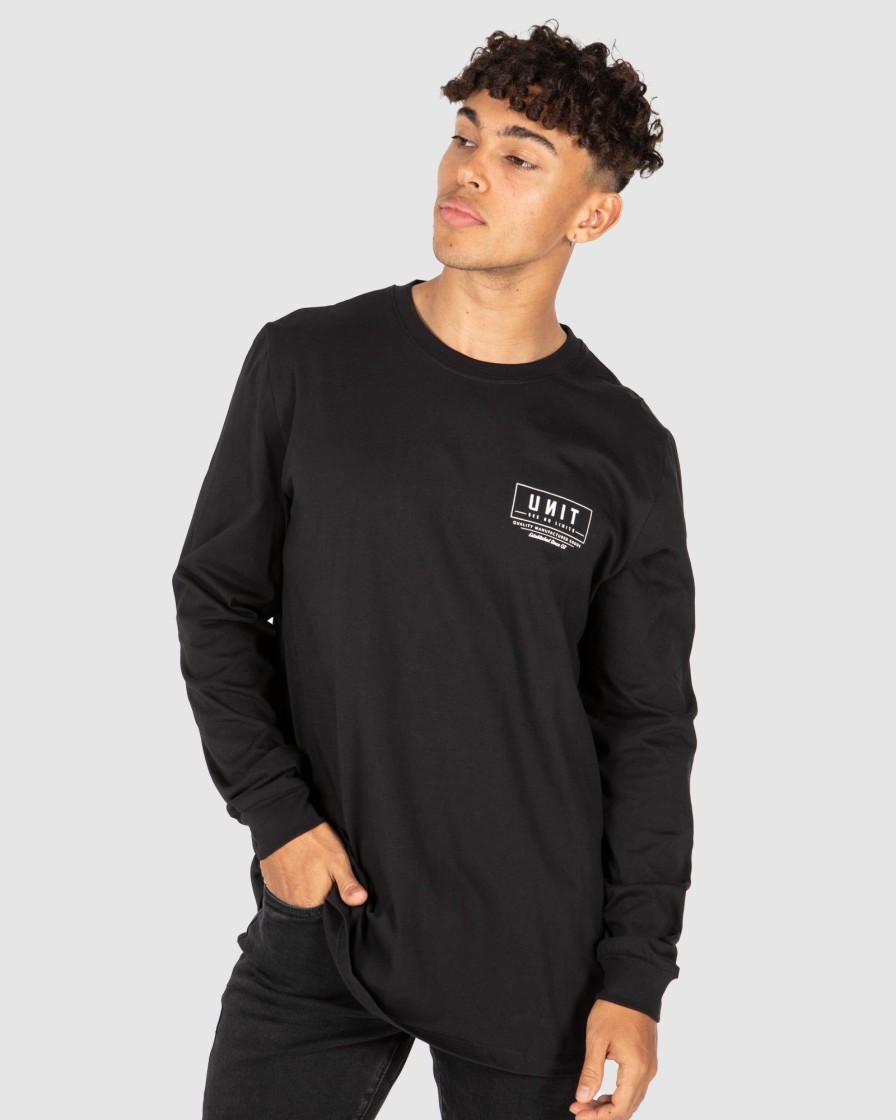 Mens UNIT Tees | Unit Mens Stance Long-Sleeve Tee Black