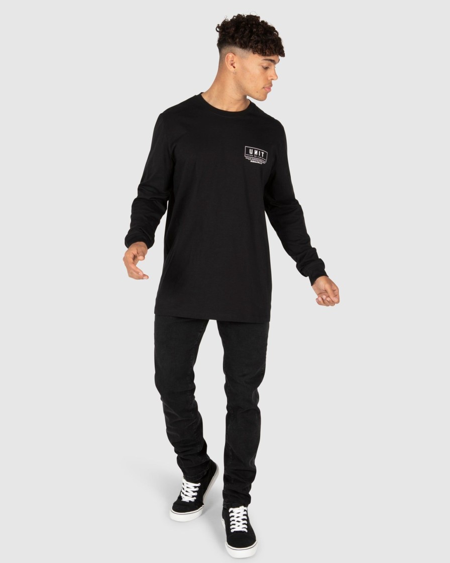 Mens UNIT Tees | Unit Mens Stance Long-Sleeve Tee Black