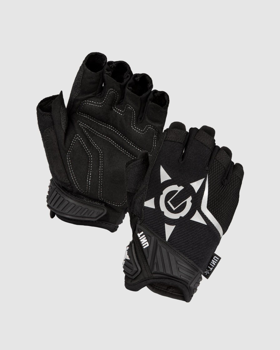 Sports UNIT Gloves | Unit Flex Guard Fingerless Work Wear Gloves Black