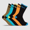 Sports UNIT Accessories | Unit Mens React Bamboo Socks - 5 Pack Multi