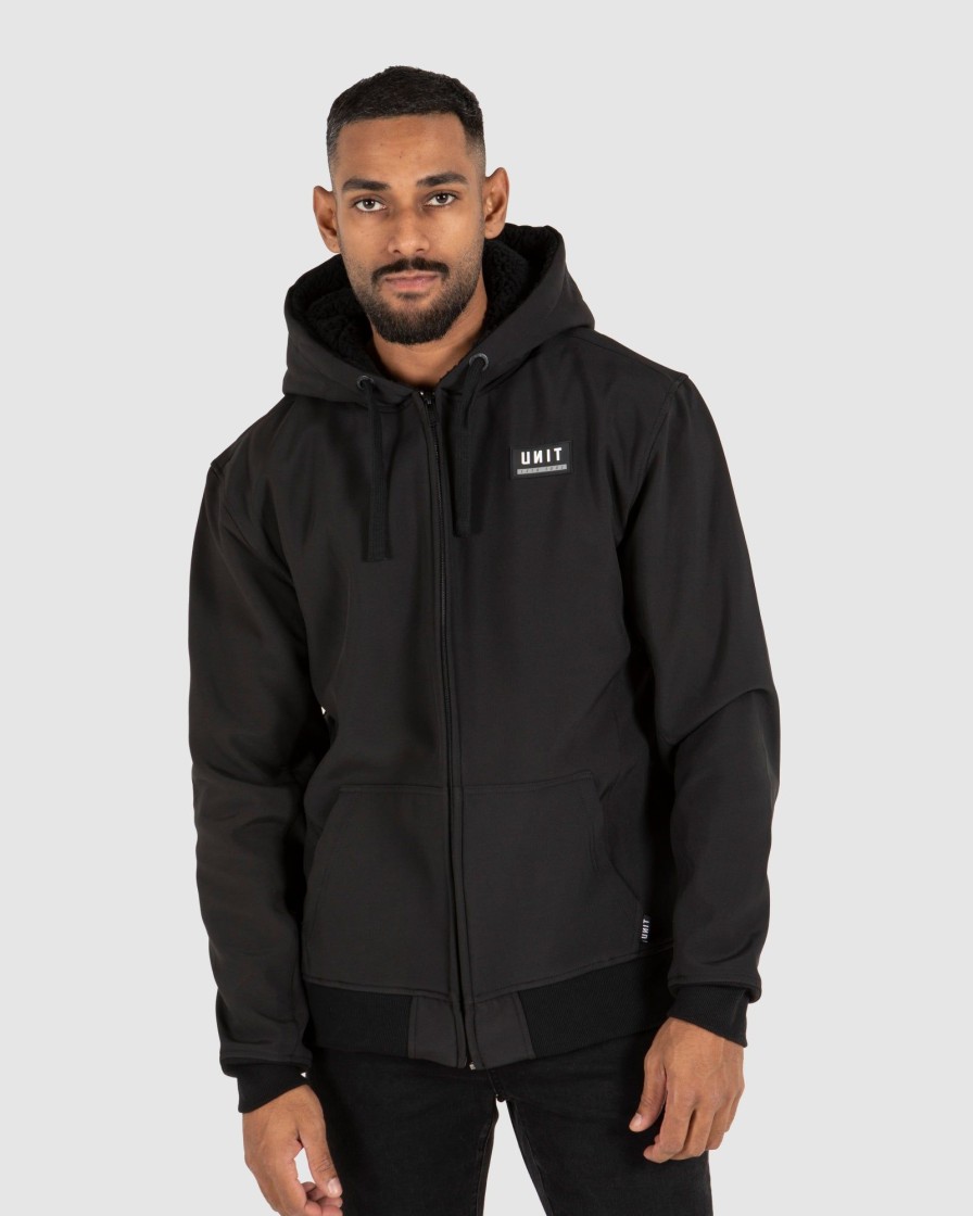 Sports UNIT Mens | Unit Mens Sigma Jacket - Sherpa Lined Black