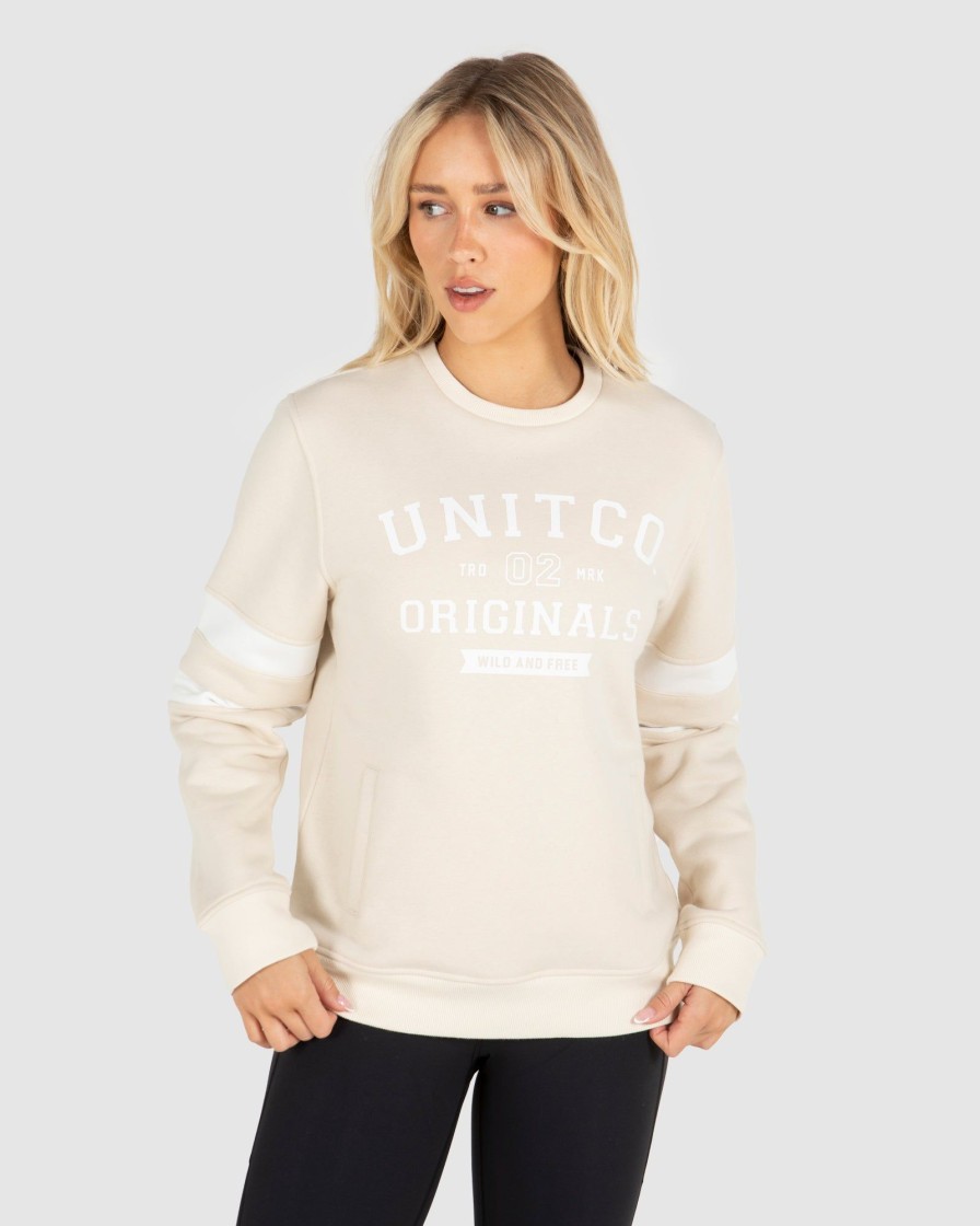 Ladies UNIT | Unit Ladies College Crew Sweater Cement