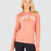 Ladies UNIT | Unit Frat Club Ladies Crew Sweater Dusty Rose