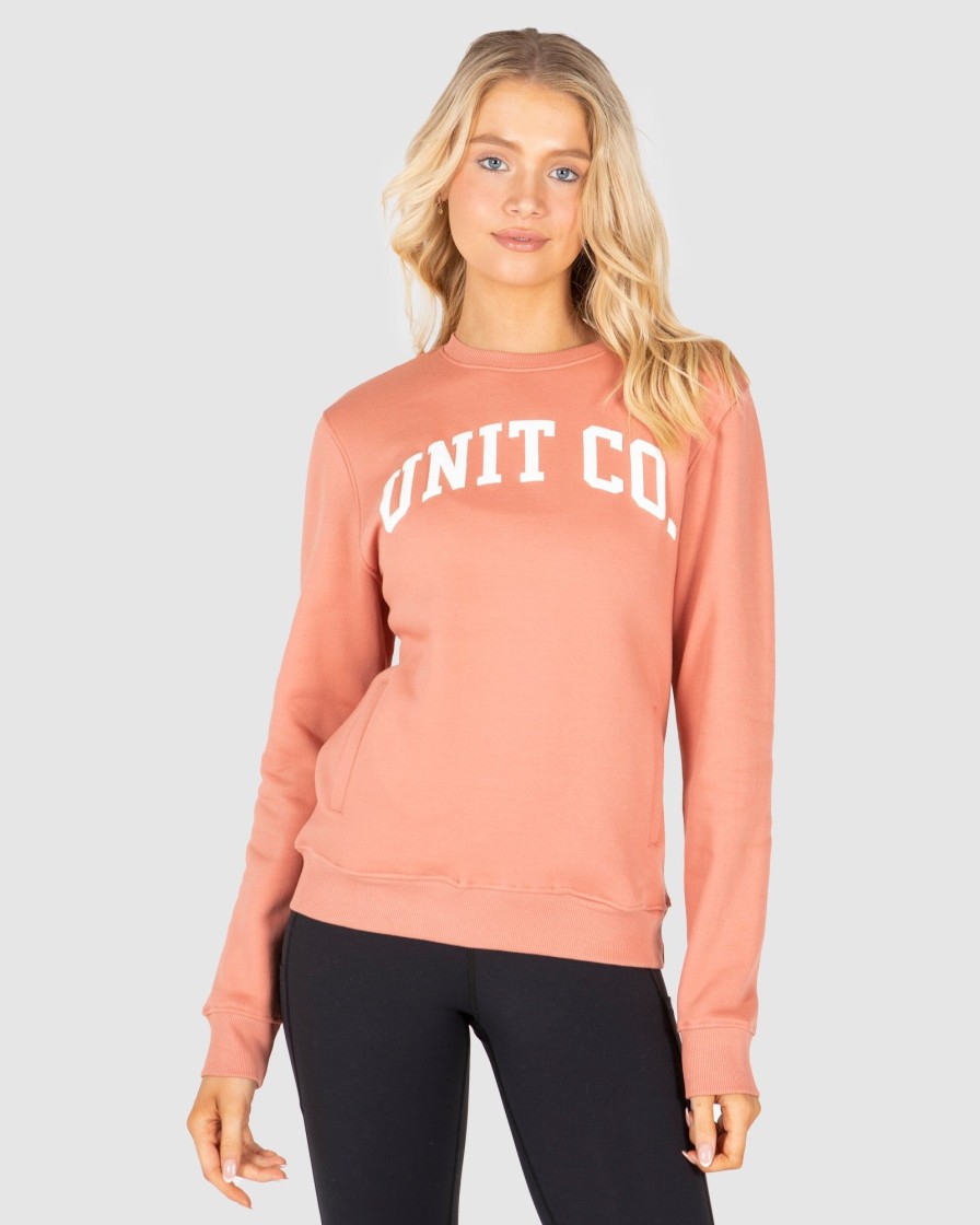 Ladies UNIT | Unit Frat Club Ladies Crew Sweater Dusty Rose