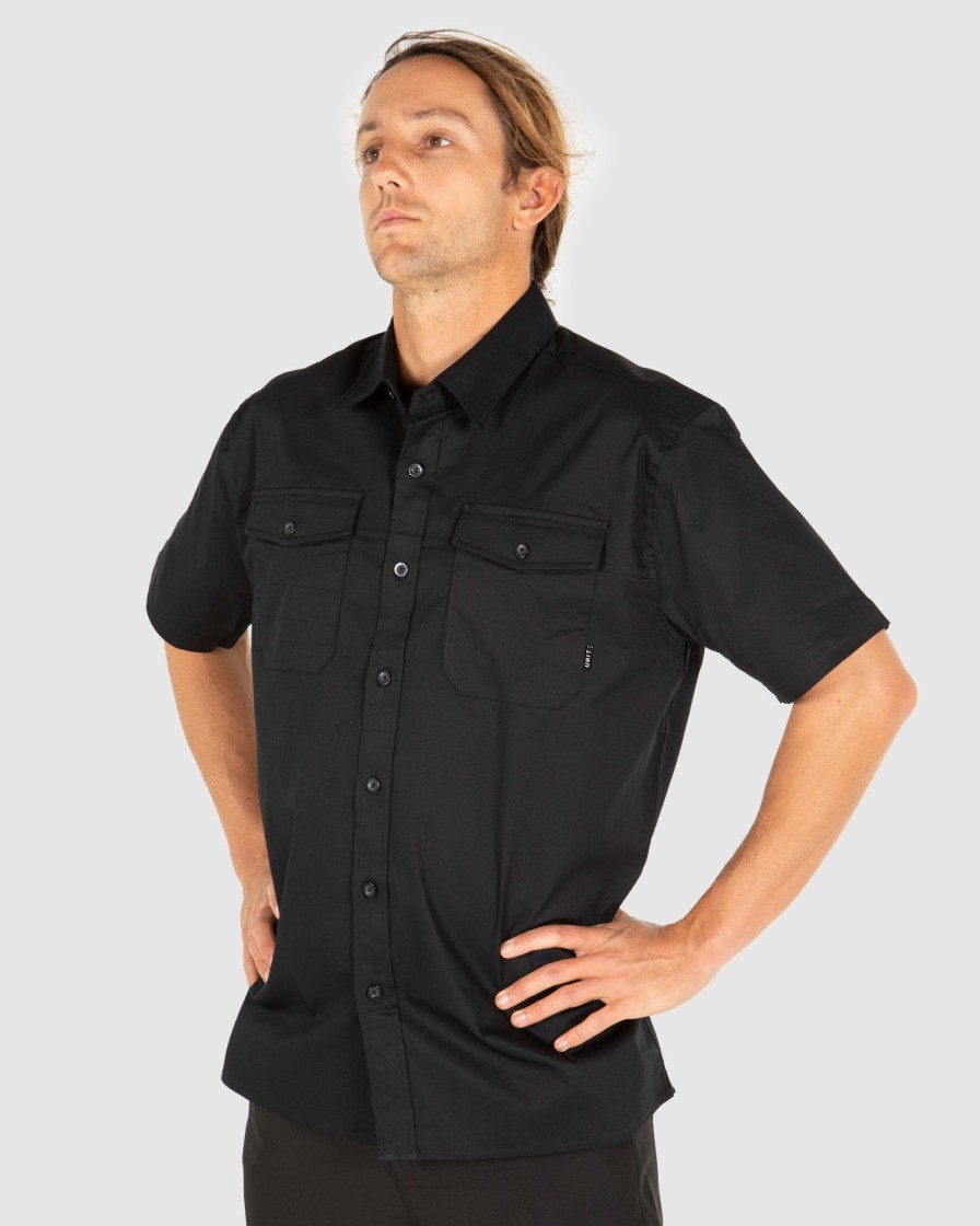 Workwear UNIT Clothing Mens Tops | Unit Task Short Sleeve Work Shirt